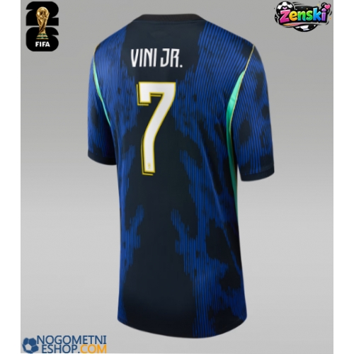 Ženski Nogometni dresi Brazilija Vinicius Junior #7 Gostujoči SP 2026 Kratek Rokav